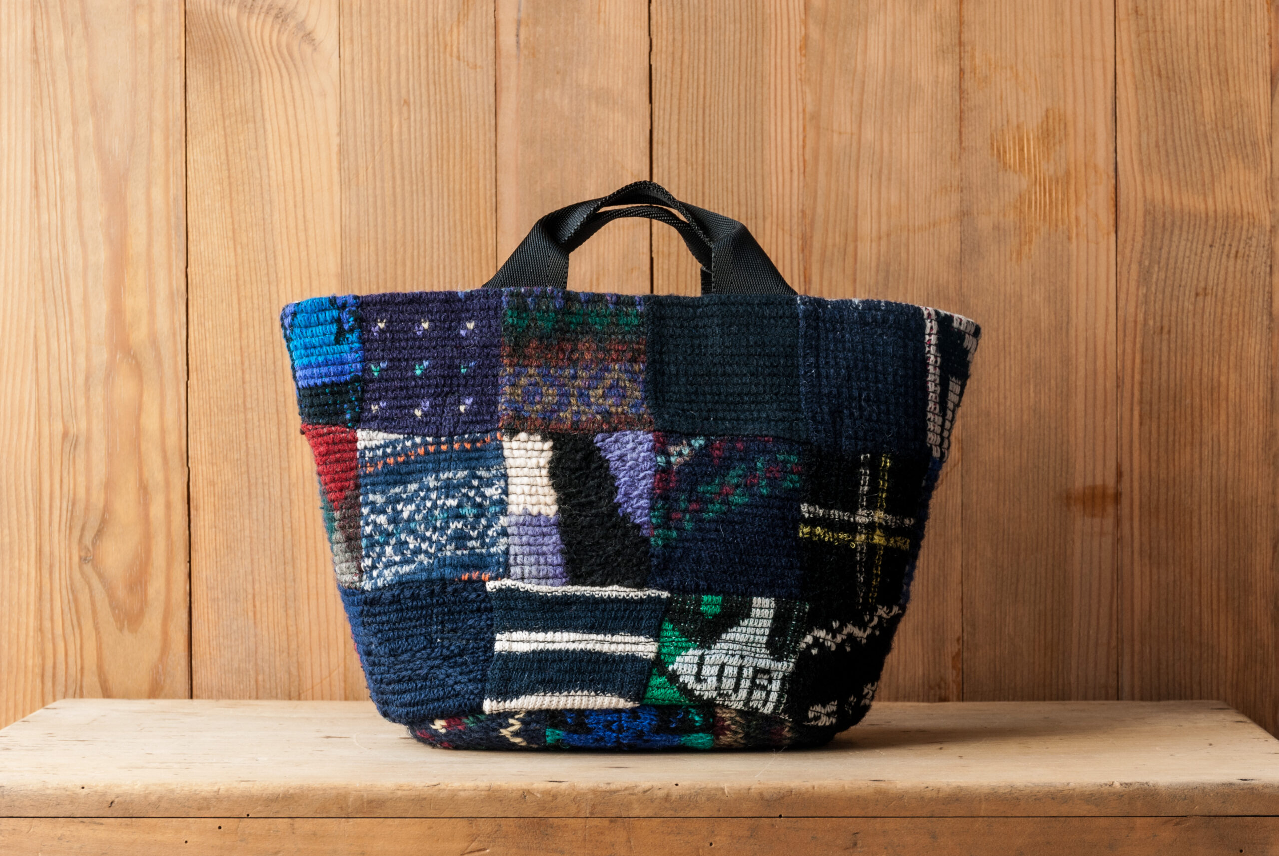 desertic Patchwork Tote Bag Darktone | kado〔カド オノミチ〕