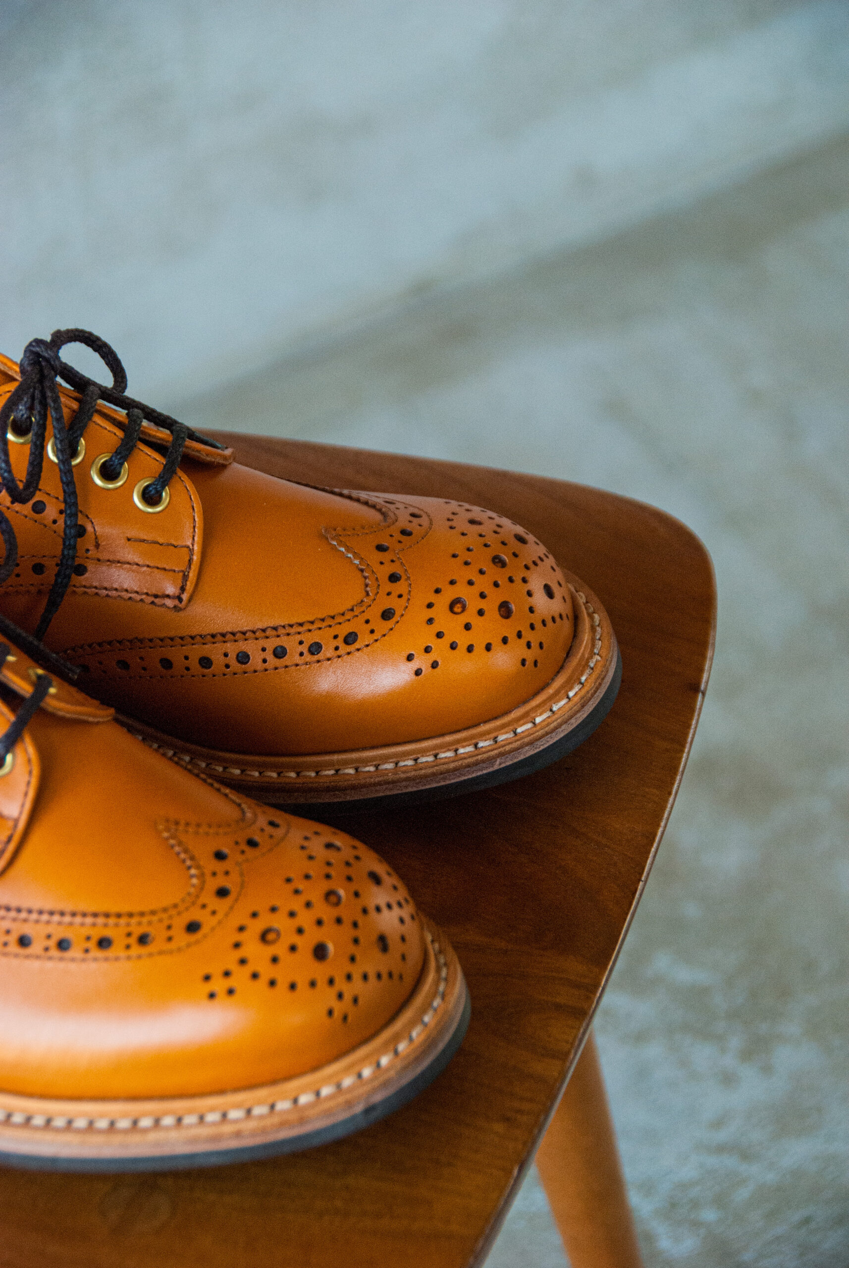 QUILP by Tricker's M7457 acorn antique derby brogues | kado〔カド