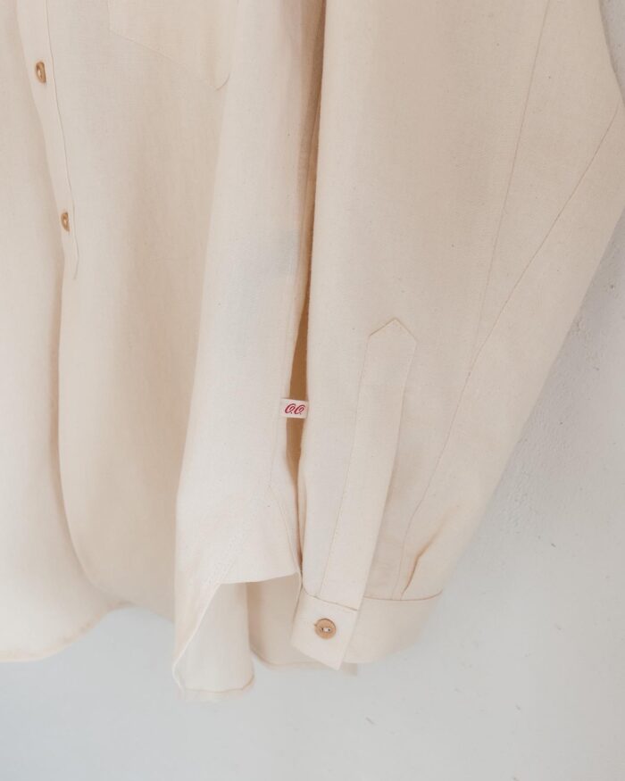 Frank Leder 60’s Vintage Bedsheet Old Style Stand Collar Shirt 2022 S/S