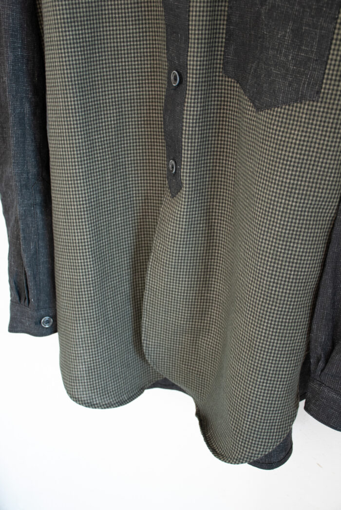 Frank Leder Vintage Fabric Edition Stand Collar Shirt