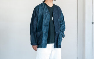 Post O’Alls POST Chinois DV light denim/ikat Limited Release French China Reworked