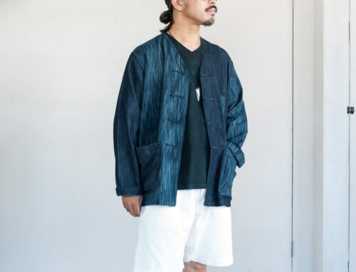 Post O’Alls POST Chinois DV light denim/ikat Limited Release French China Reworked