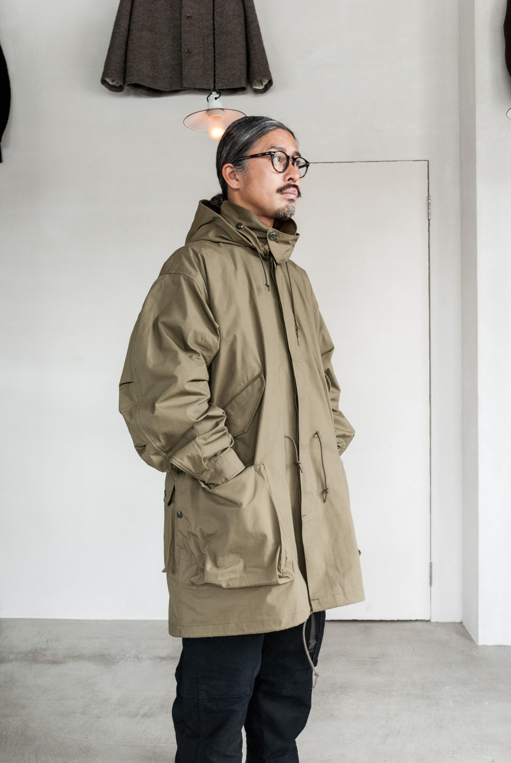 新品 ササフラス Digs Crew Coat M-65カラーグリーン