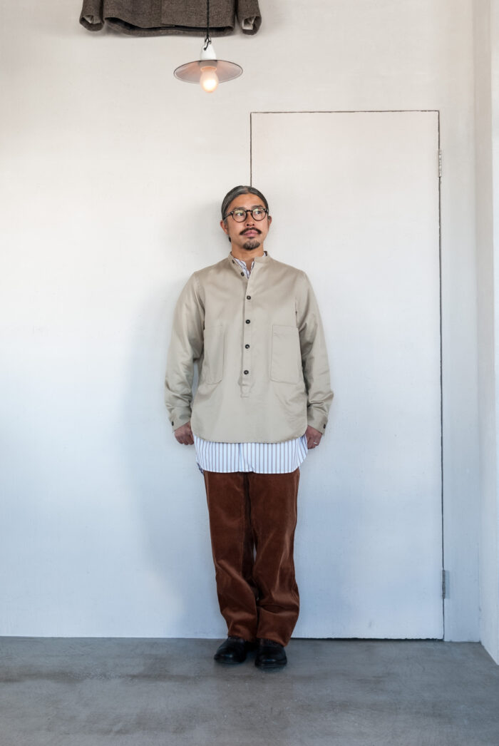 QUILP DUNN Pull Over Shirt Stone