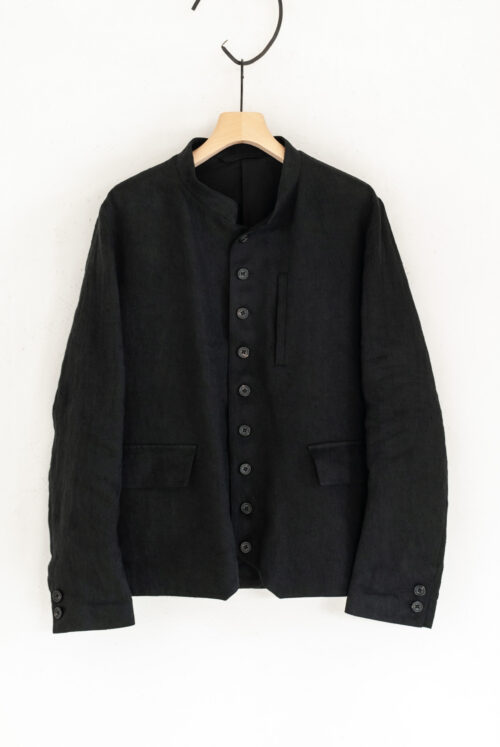 QUILP Morris Short Jacket Black Linen Denim