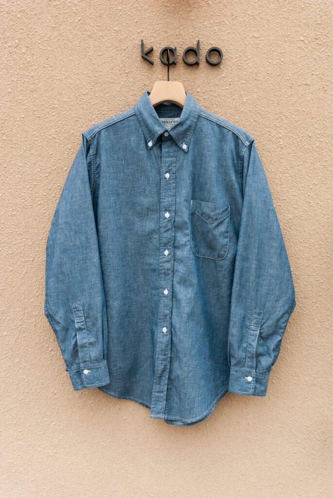 SASSAFRAS Green Thumb Shirt 5oz Chambray Blue