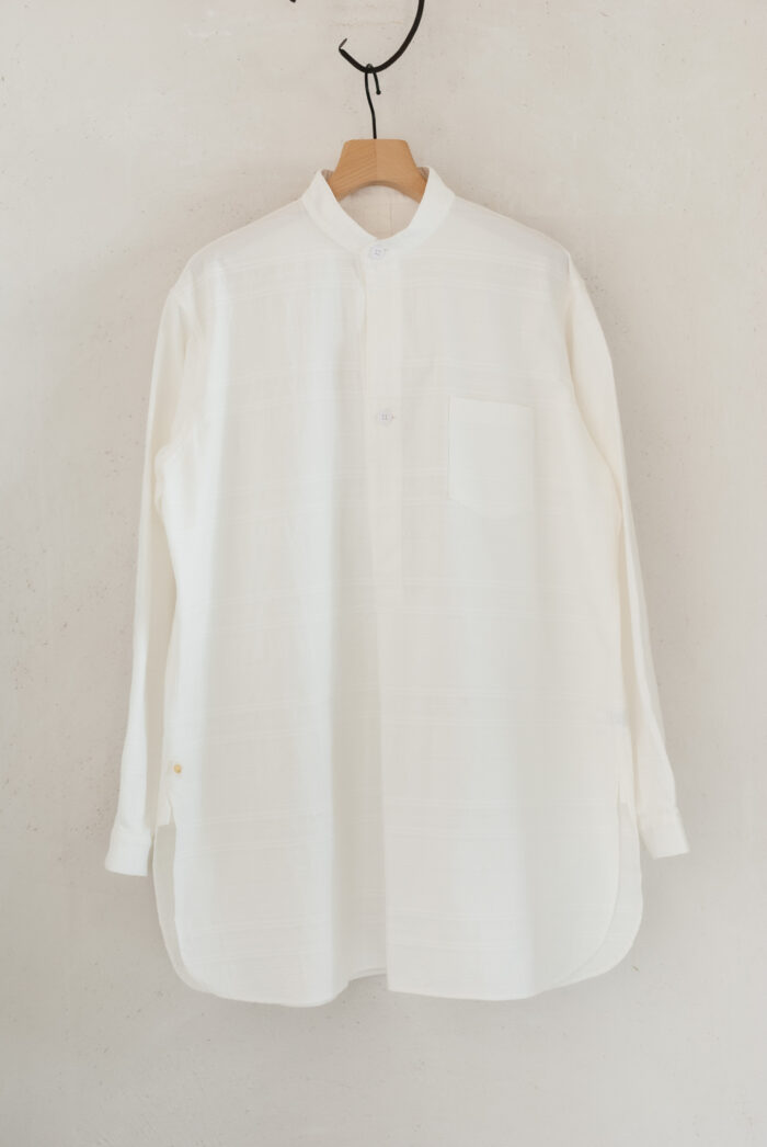 MASTER&Co. Cotton Dobby Stand Collar Pull Over Shirt