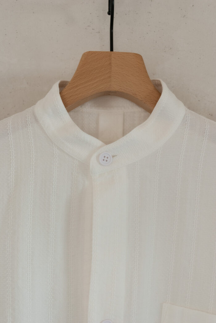 MASTER&Co. Cotton Dobby Stand Collar Pull Over Shirt