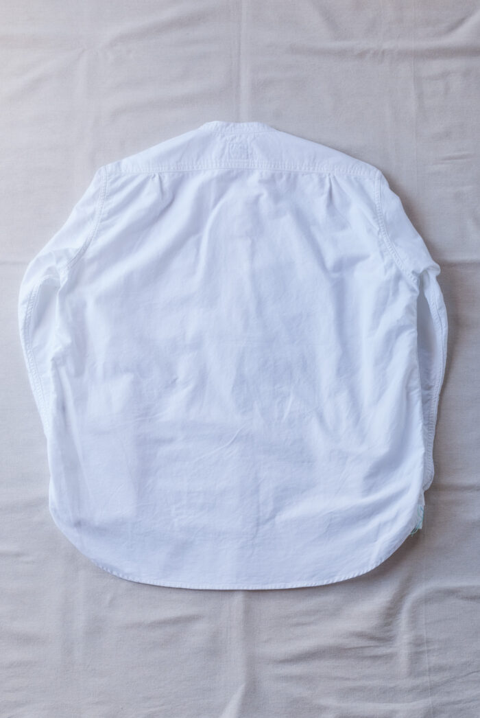 Post O’Alls Band collar shirt Oxford White