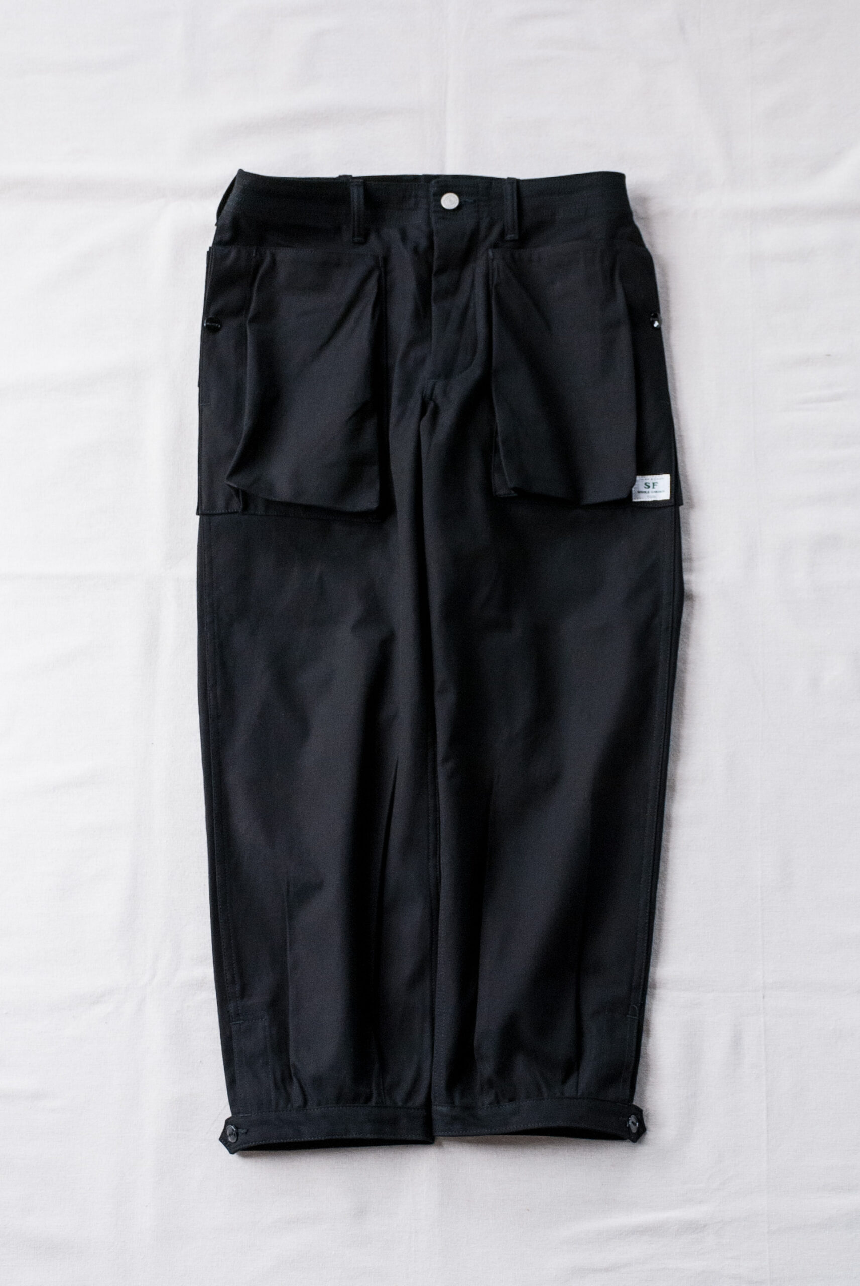 SASSAFRAS Digs Crew Pants 4/5 Canvas Black