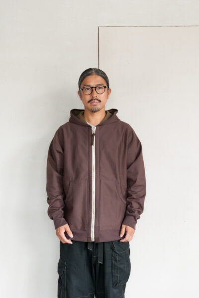 HOPPER’S BRUNCH PARKA Reversible Sweat Parka with Thermal Brown / Olive