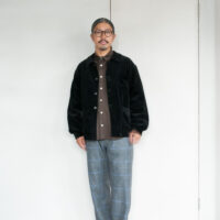 Post O'Alls POS-Travail Widewale cords Black | kado〔カド オノミチ〕