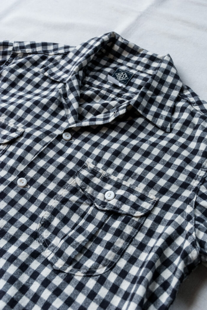 Post O’Alls New Shirt flannel block check Black