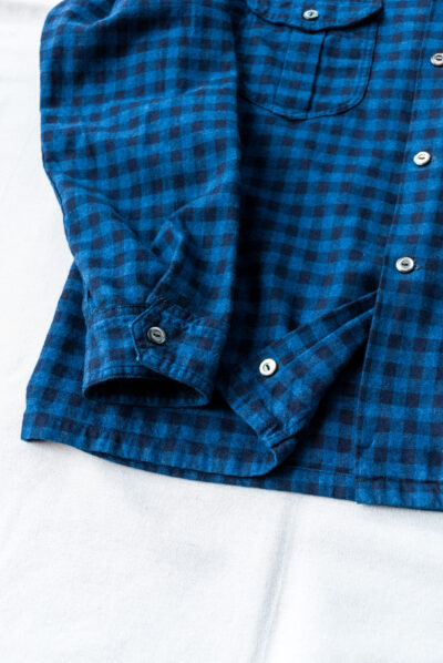 Post O’Alls New Shirt flannel block check Indigo