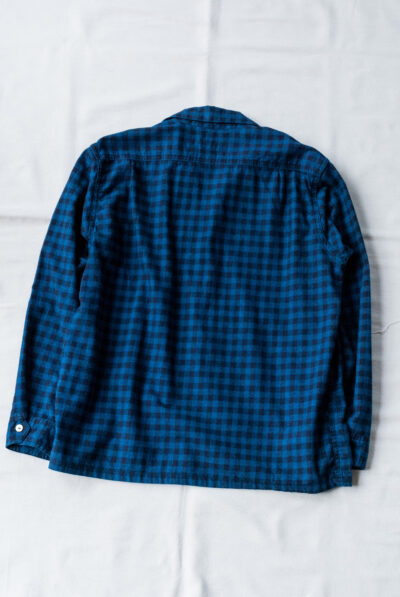 Post O’Alls New Shirt flannel block check Indigo
