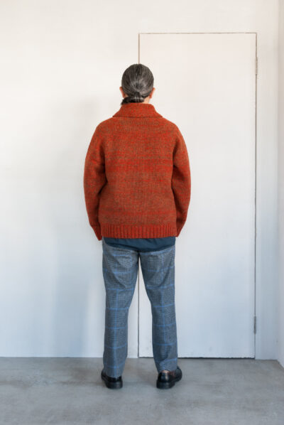 FilMelange SHAYNE Shetland Cowichan Sweater red melange