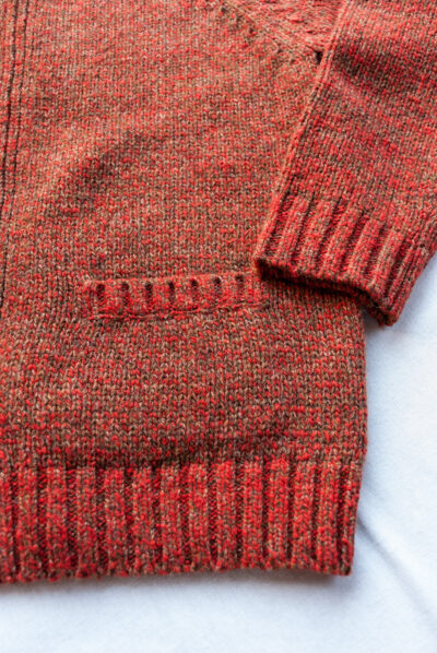 FilMelange SHAYNE Shetland Cowichan Sweater red melange