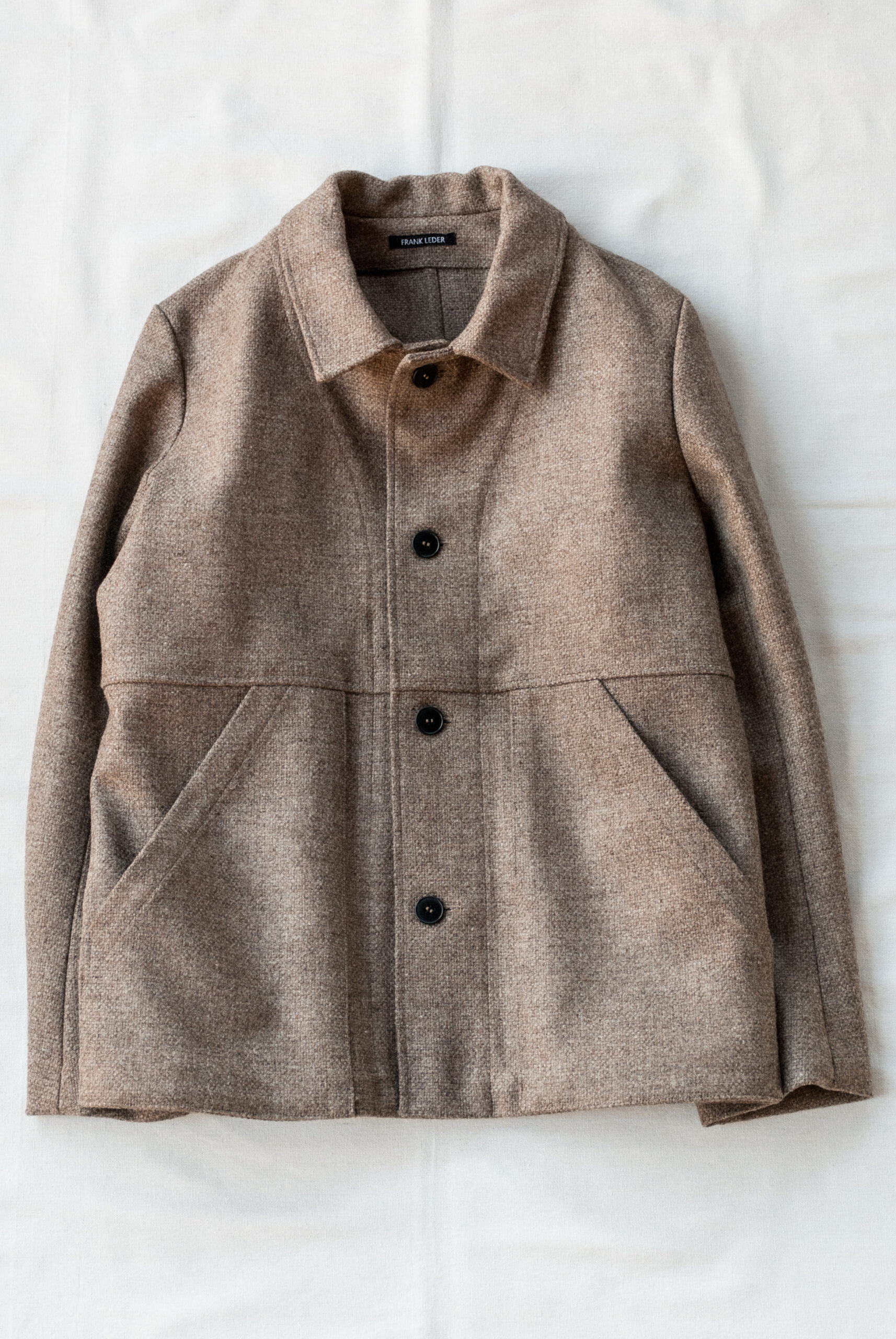 Frank Leder Beige Brown Wool Jacket | kado〔カド オノミチ〕
