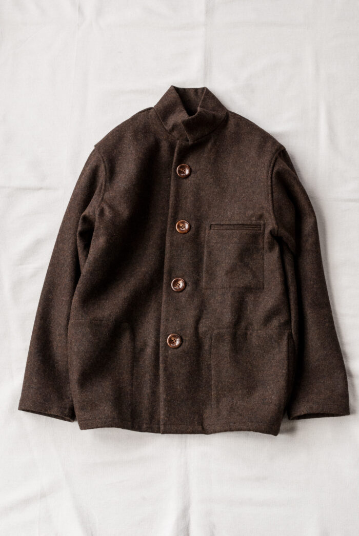 Frank Leder Thick Vintage Loden Wool Jacket with side pockets