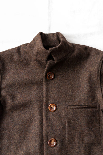 Frank Leder Thick Vintage Loden Wool Jacket with side pockets