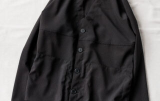 SASSAFRAS Digs Crew Carde Jacket Wool Like Tropical Black Stripe