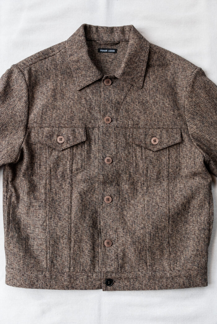 Frank Leder Dead Stock Multi Coloured Cotton Trucker Jacket with Side Pocket