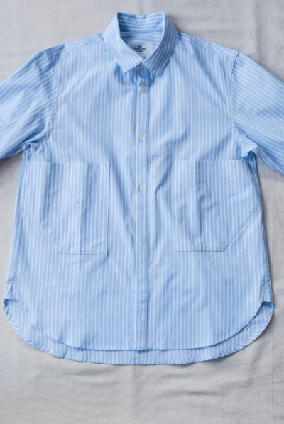 QUILP DUNN-O Work Shirt Thomas Mason Fabric Blue Stripe