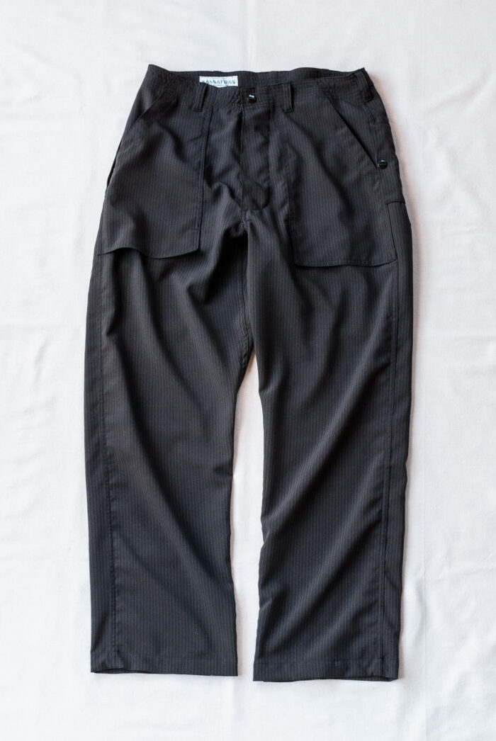 SASSAFRAS Fs Cultivator Pants Wool Like Tropical Black Stripe
