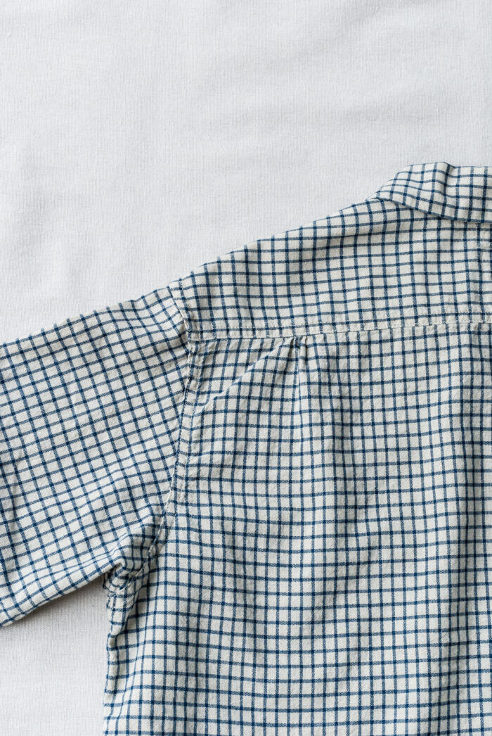 Post O’Alls New Basic Shirt Cotton Linen Check 2 Natural