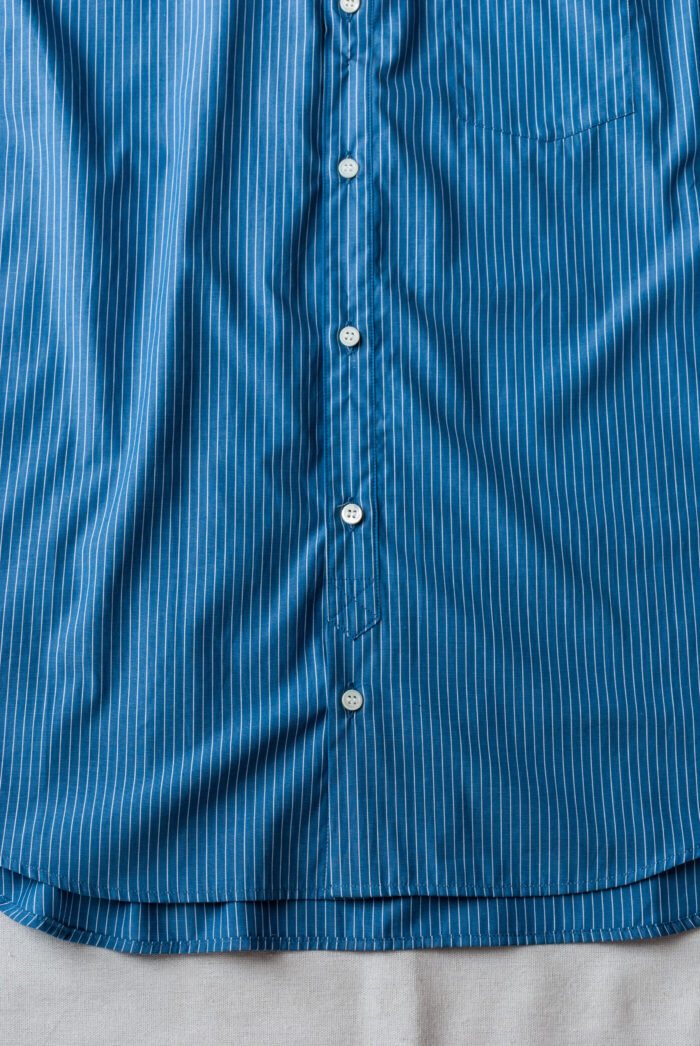 MASTER&Co. New Plain Shirt Premium Cloth Blue Stripe