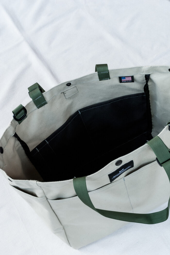 Post O’Alls × BAGS IN PROGRESS CARRY-ALL BEACH BAG Sunforger cloth　PERL GREY