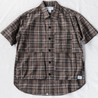 SASSAFRAS Digs Crew Half 1/2 Madras Check Black | kado〔カド