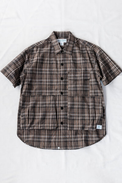 SASSAFRAS Digs Crew Half 1/2 Madras Check Black