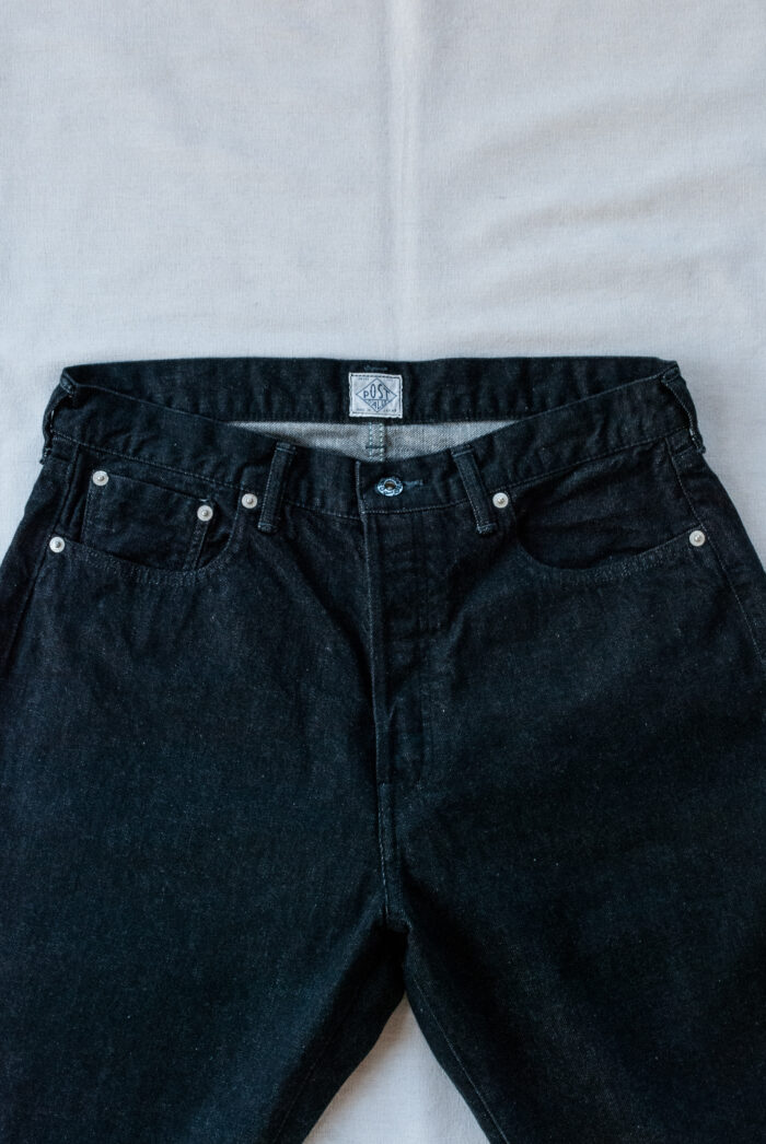 Post O’Alls No.1 Five Pocket 12 oz. Selvedge Black Denim