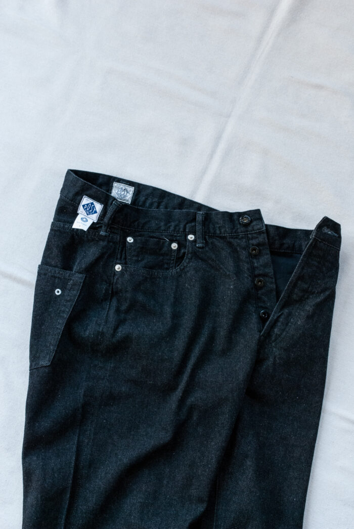 Post O’Alls No.1 Five Pocket 12 oz. Selvedge Black Denim