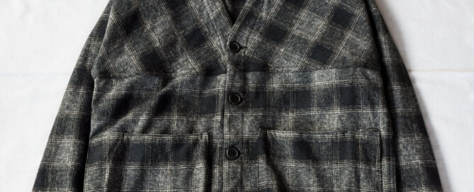 SASSAFRAS Digs Crew Carde Jacket Tweedy Cotton Check