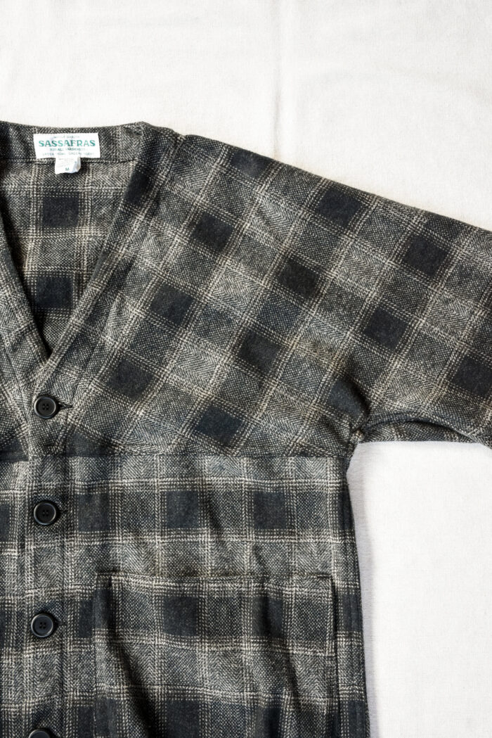 SASSAFRAS Digs Crew Carde Jacket Tweedy Cotton Check | kado〔カド