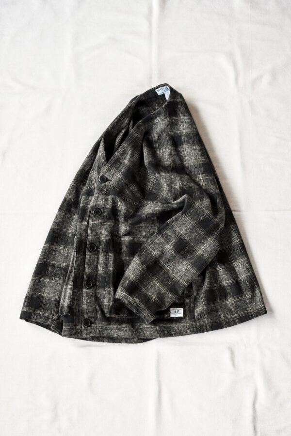 SASSAFRAS Digs Crew Carde Jacket Tweedy Cotton Check