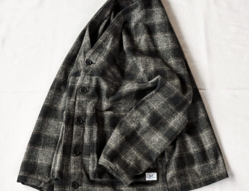 SASSAFRAS Digs Crew Carde Jacket Tweedy Cotton Check