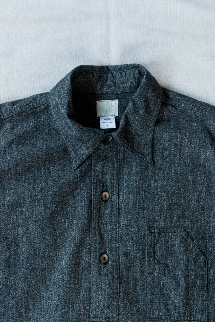 Post O’Alls No.1 Shirt Grey Covert Salt & Pepper