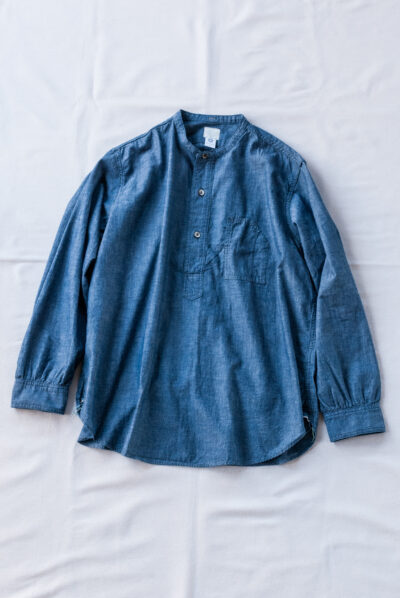 Post O’Alls Band Collar Shirt Classic Chambray