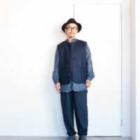 Frank Leder Blue Grey Wool Shirt