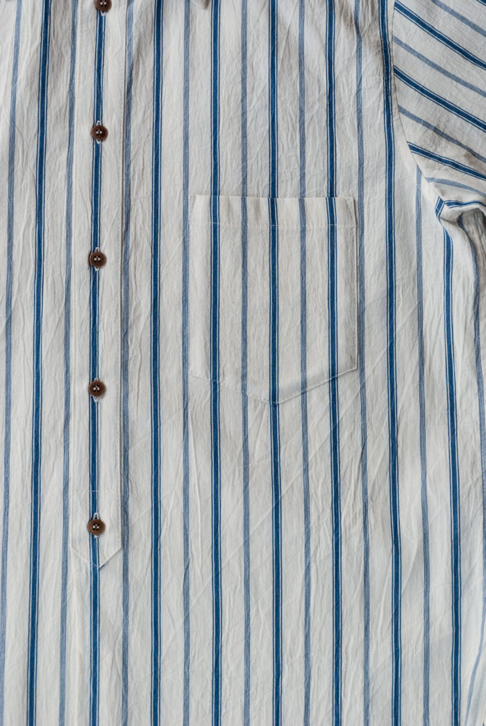 Frank Leder Organic Striped Cotton Old Style Shirt