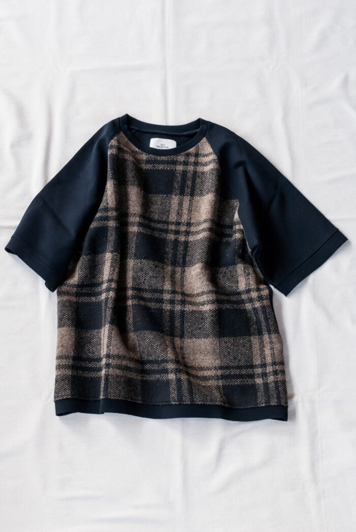 QUILP BENJAMIN Knit Tee Dead Stock Fabric Check