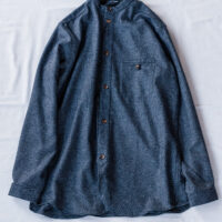 Frank Leder Blue Grey Wool Shirt
