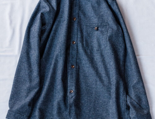 Frank Leder Dead Stock Blue Grey Wool Shirt