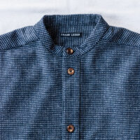 Frank Leder Blue Grey Wool Shirt
