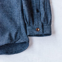 Frank Leder Blue Grey Wool Shirt