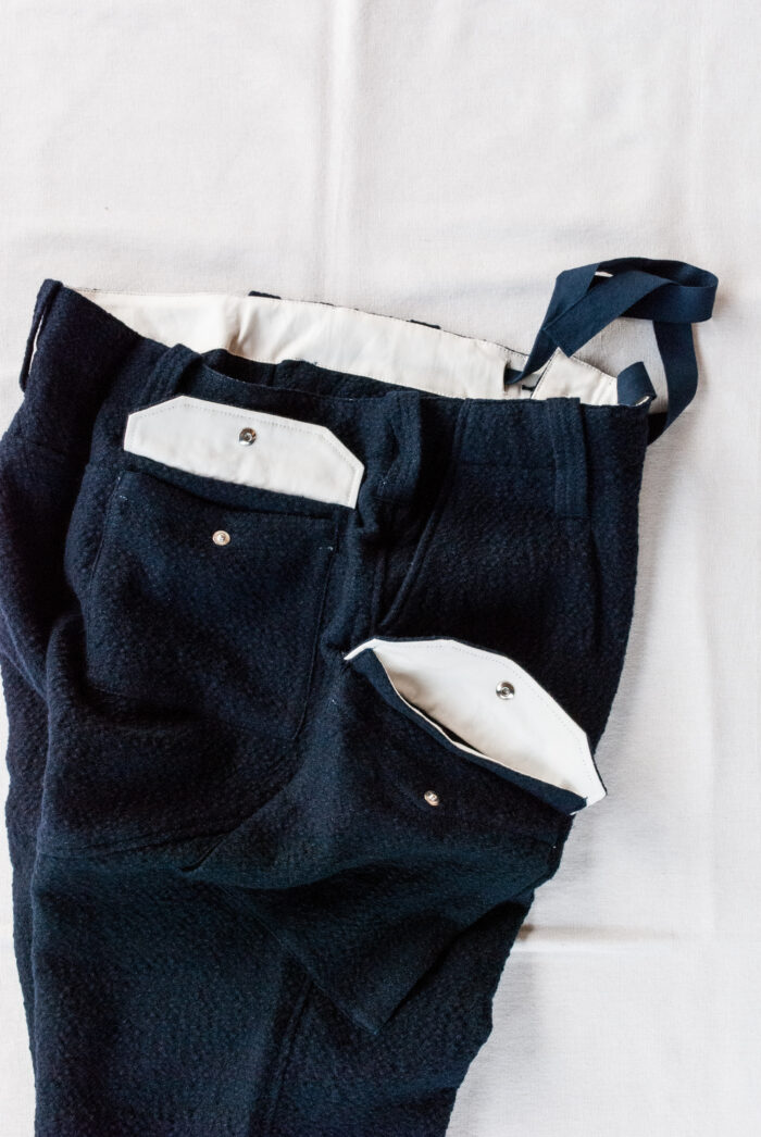 HOPPER’S BRUNCH HB-24A03 Wool Pants Navy