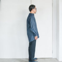 Frank Leder Blue Grey Wool Shirt